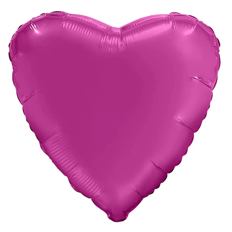 Воздушный шар - Сердце, Мистик гранатовый, 18"/45 см