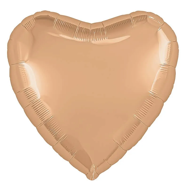 Воздушный шар - Сердце, Персиковый пух, 32"/81 см