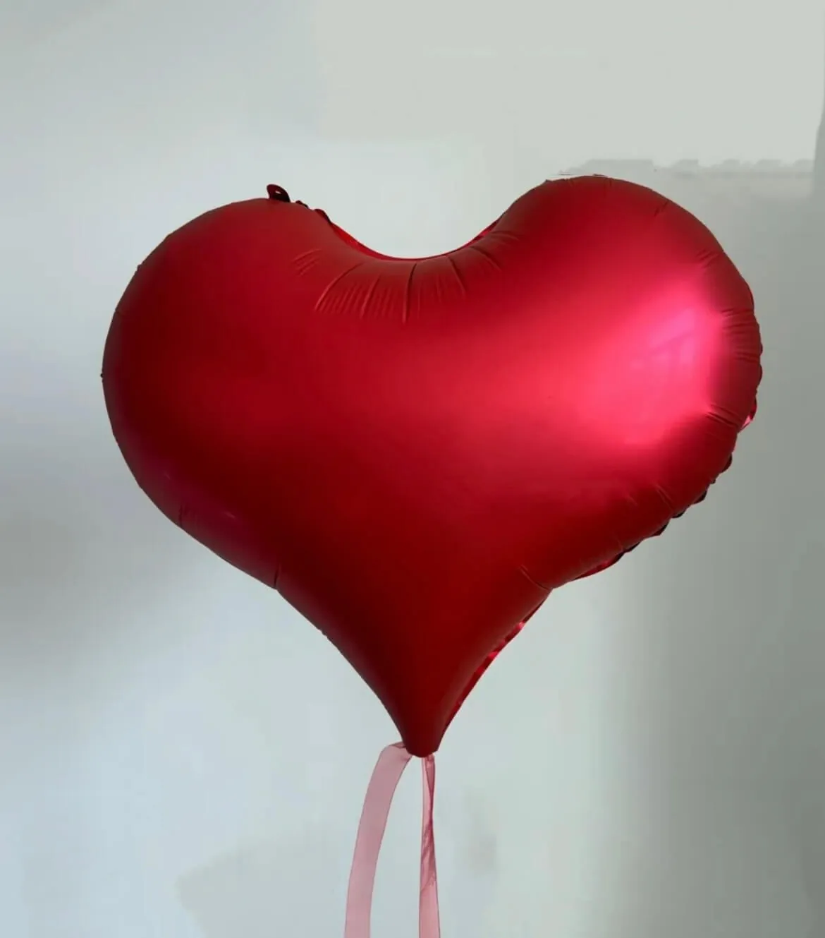 Воздушный шар - Сердце, Красный, 22"/55 см