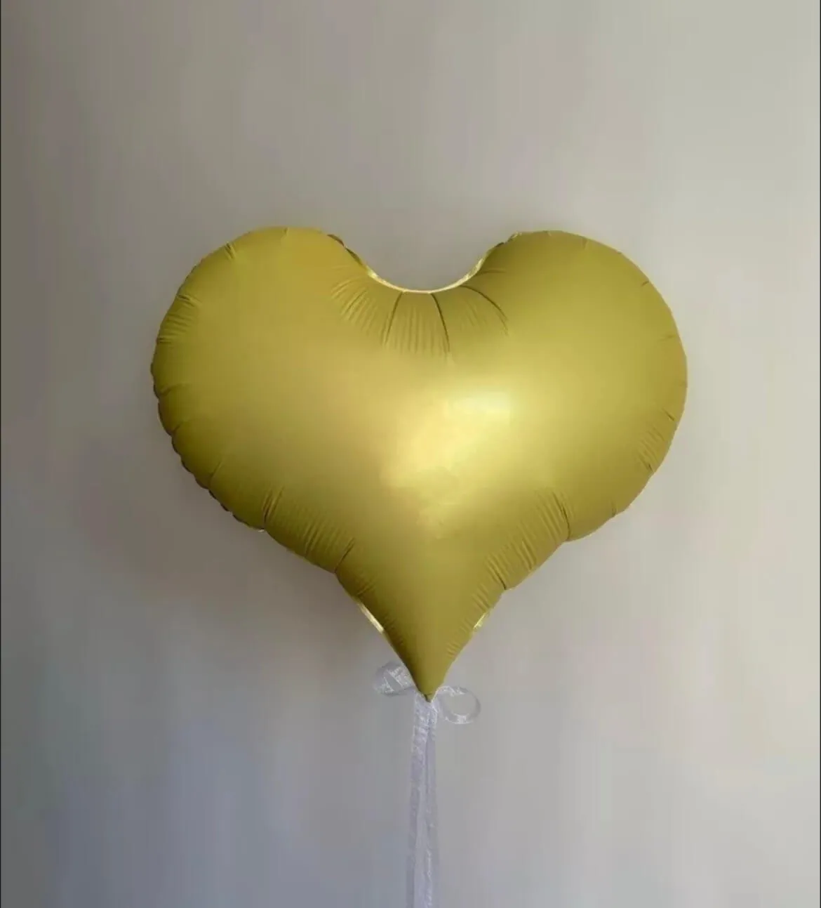 Воздушный шар - Сердце, Желтый, 22"/55 см