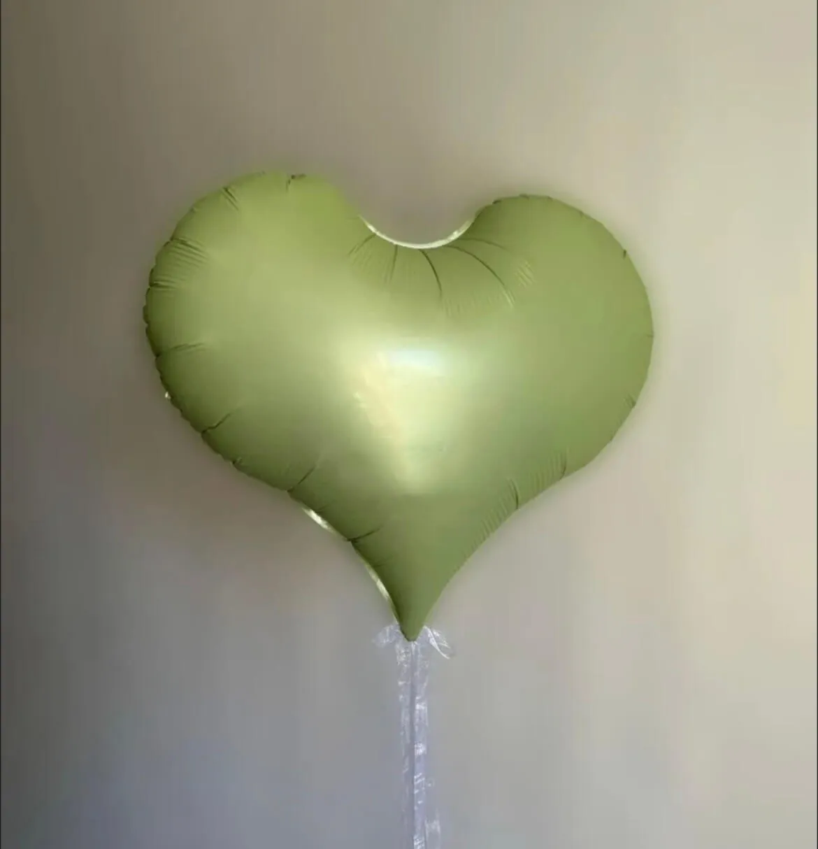Воздушный шар - Сердце, Зеленый, 22"/55 см