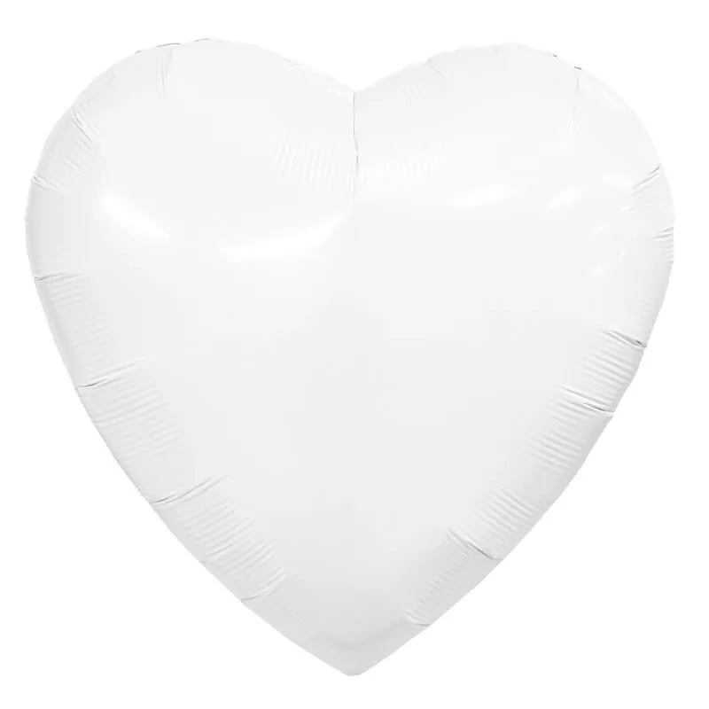 Сердце, Белый, 36"/91 см Воздушный шар - Сердце, Белый, 36"/91 см