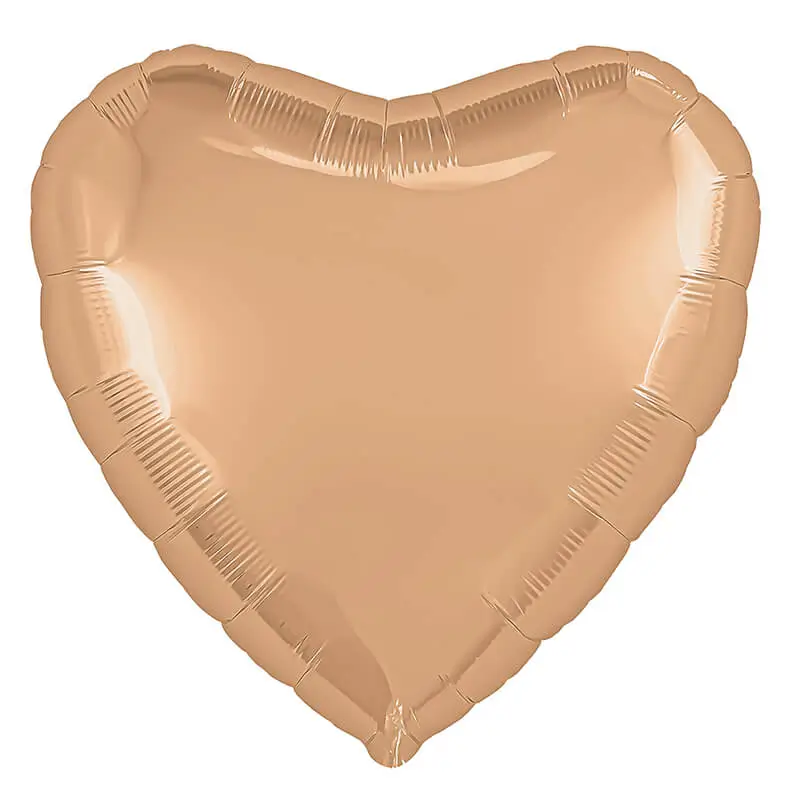 Воздушный шар - Сердце, Персиковый пух, 36"/91 см
