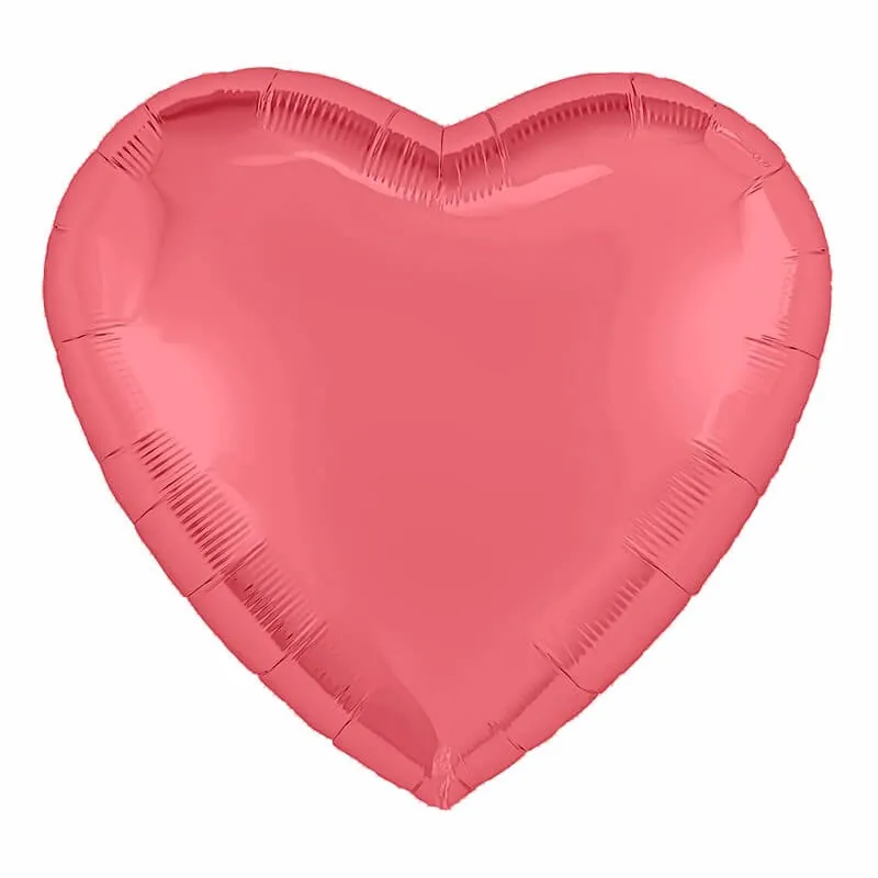 Воздушный шар - Сердце, Кармин, 36"/91 см