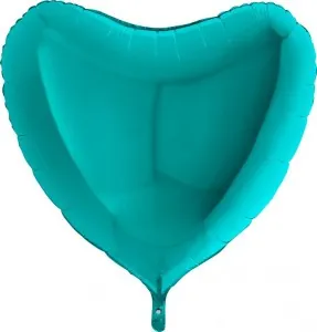 Сердце, Бирюзовый, 36"/91 см Воздушный шар - Сердце, Бирюзовый, 36"/91 см